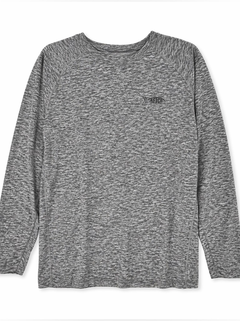 AFTCO Men’s Heather Gray Long Sleeve Performance Shirt | Size L